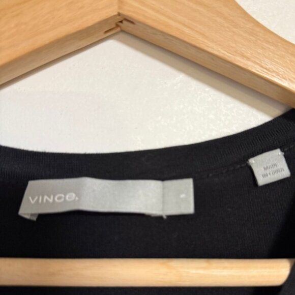 Vince Black Tie-Front T-Shirt Dress Women’s Size S - Picture 5 of 6